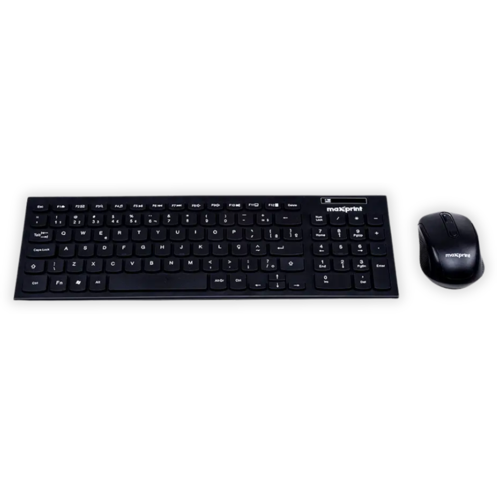 Kit Teclado e Mouse CW1001 Sem Fio Maxprint