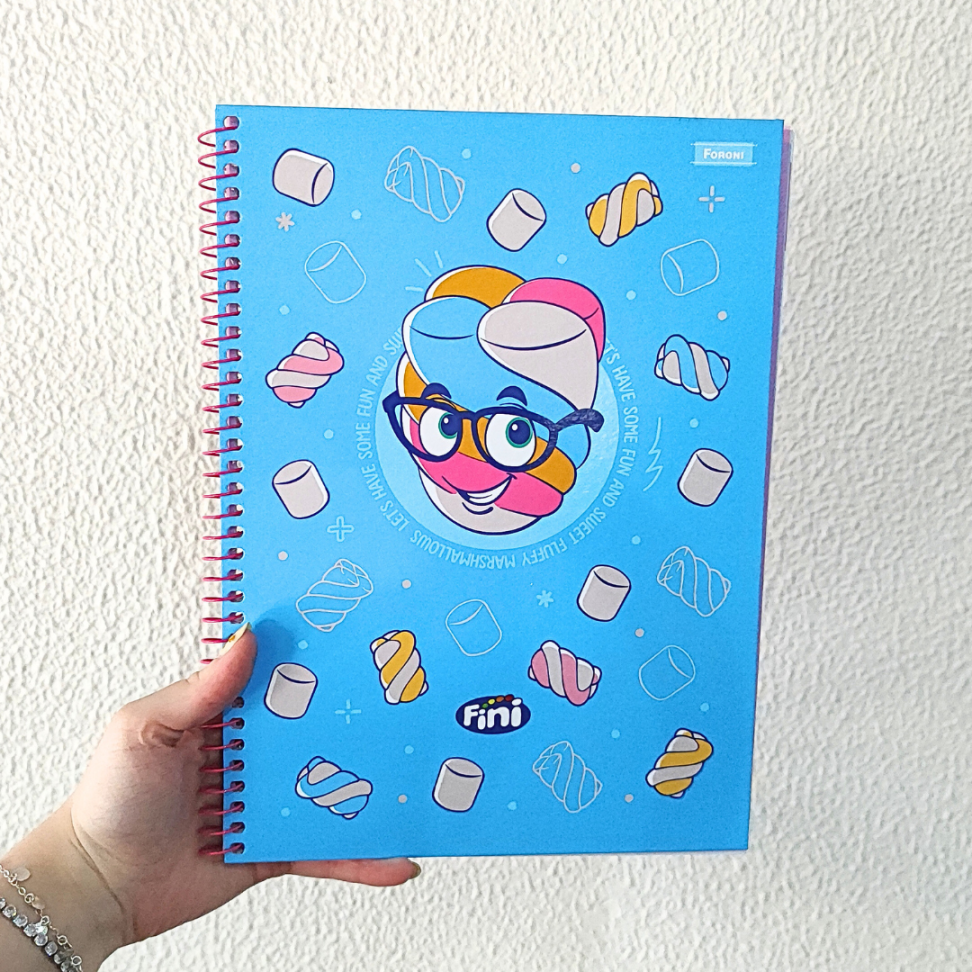 Caderno com Espiral Universitário com Cheirinho Fini 1 Matéria Foroni - #1