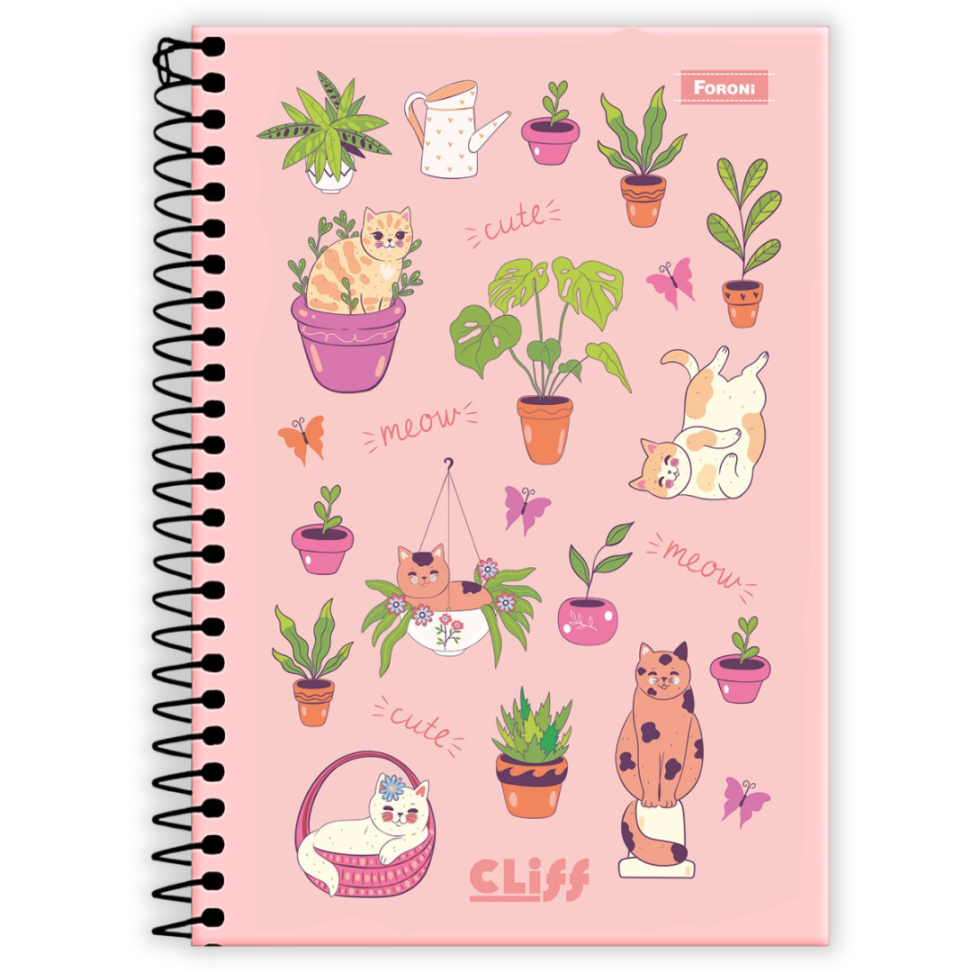 Caderno com Espiral Pequeno 1/4 Cliff Feminino Foroni - #1