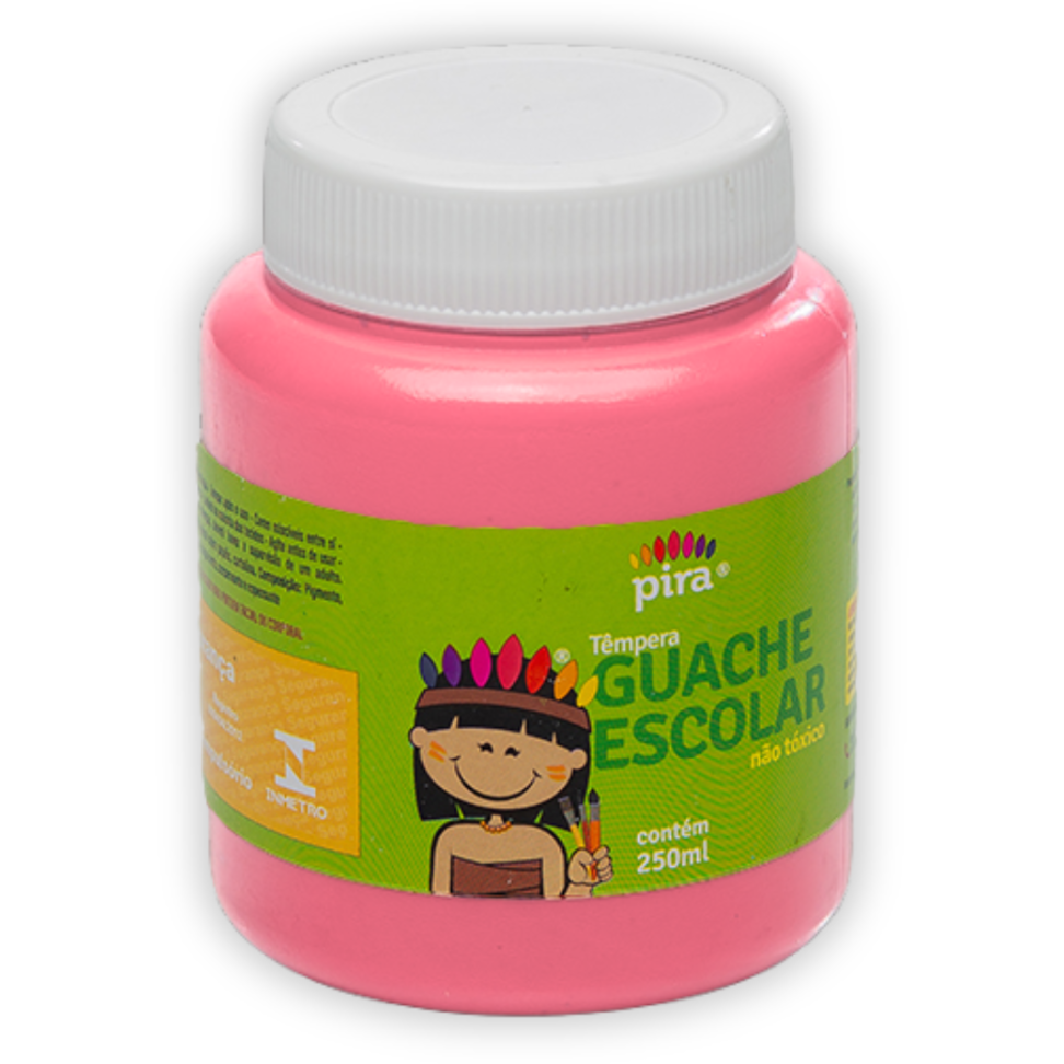 Tinta Têmpera Guache Escolar 250ml Pira - #14