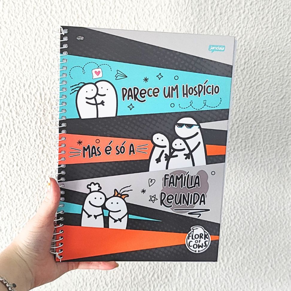Caderno com Espiral Universitário Flork of Cows 1 Matéria Jandaia - #1
