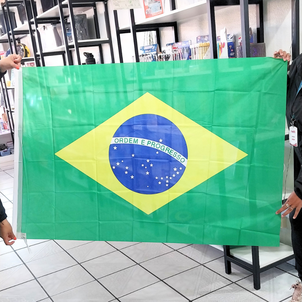 Bandeira do Brasil sem Haste 90cm x 130cm Nyr Festas - #3