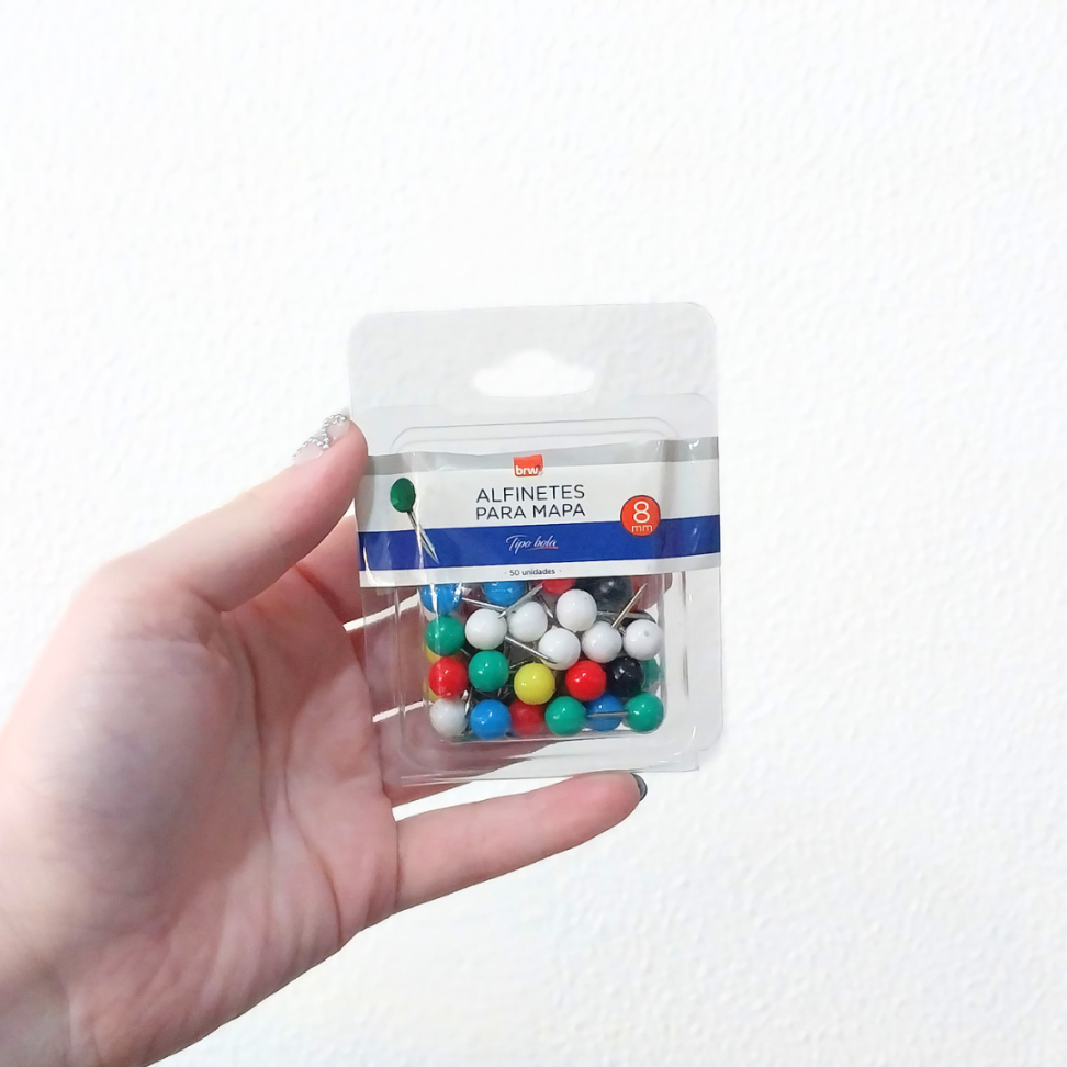 Alfinete para Mapa Tipo Bola 8mm 50 Unidades BRW - #3