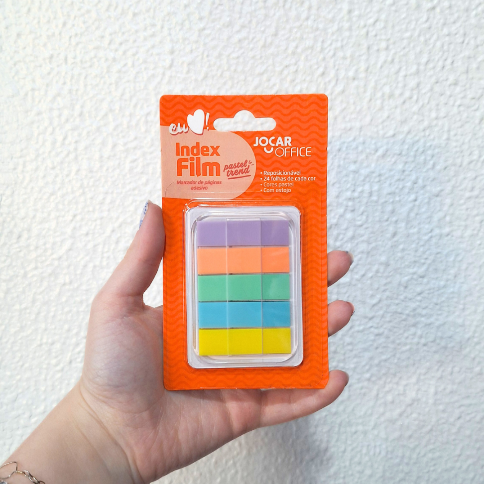 Marcador de Páginas Index Film 5 Cores Pastel Trend Jocar Office - #1