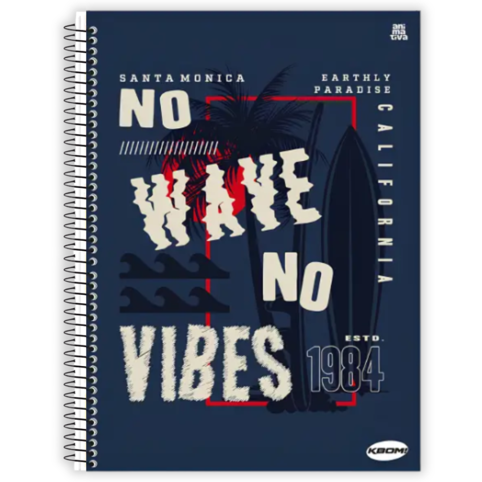 Caderno com Espiral Universitário KBom! Masculino 1 Matéria Animativa - #1