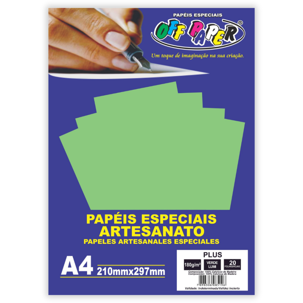 Bloco Papel Plus Especial para Artesanato A4 180g Off Paper - #1