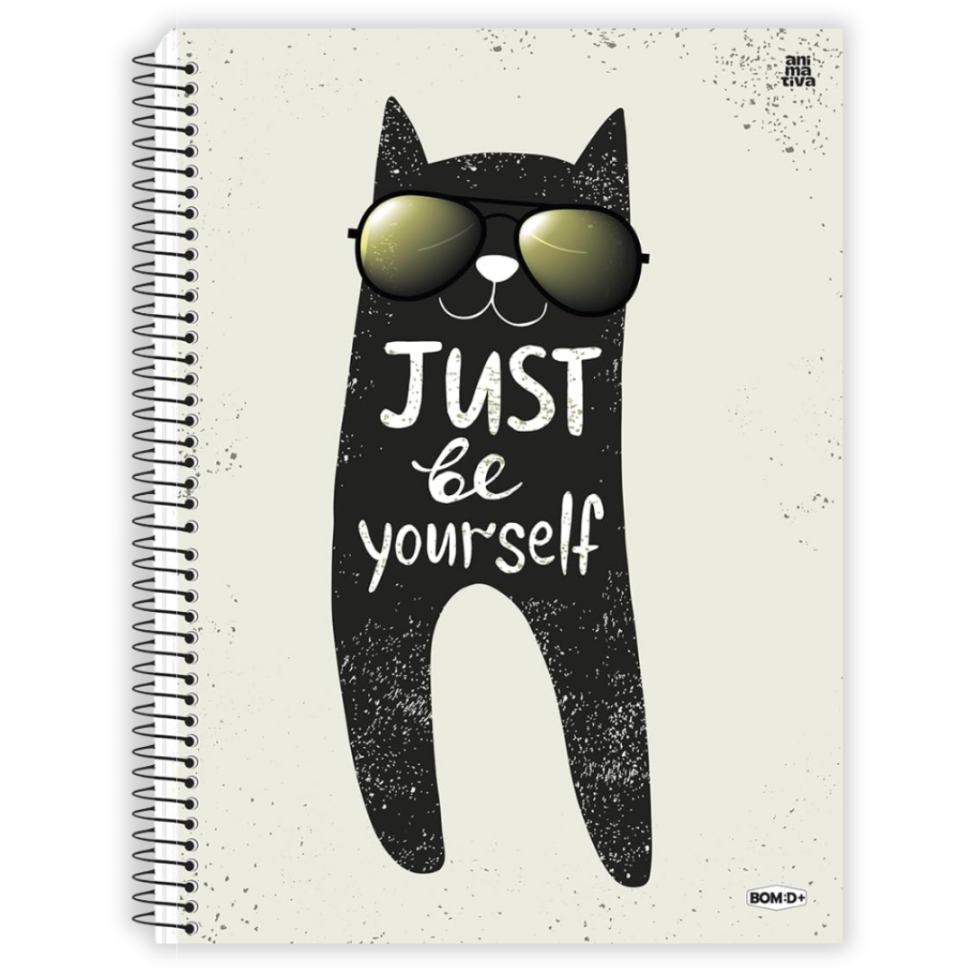 Caderno com Espiral Universitário Bom D+ Masculino 1 Matéria Animativa - #2