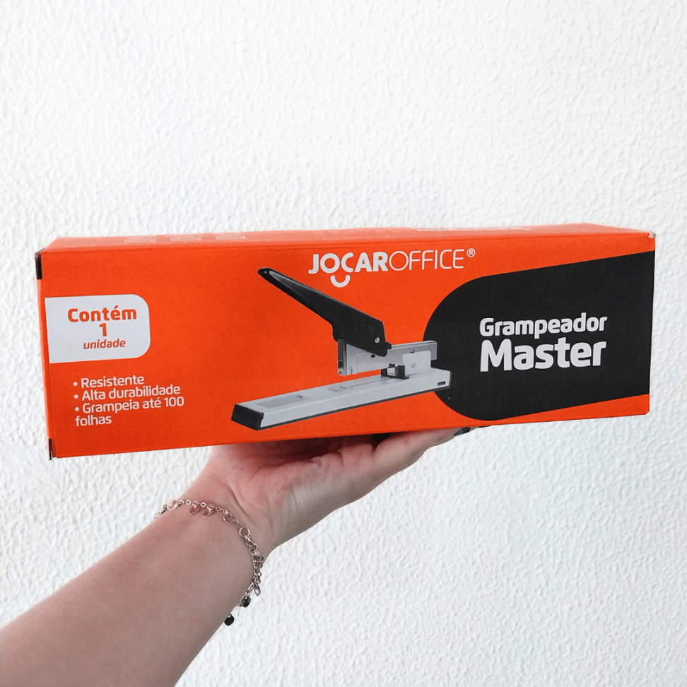 Grampeador 100 Folhas Estrutura Metálica Jocar Office - #3