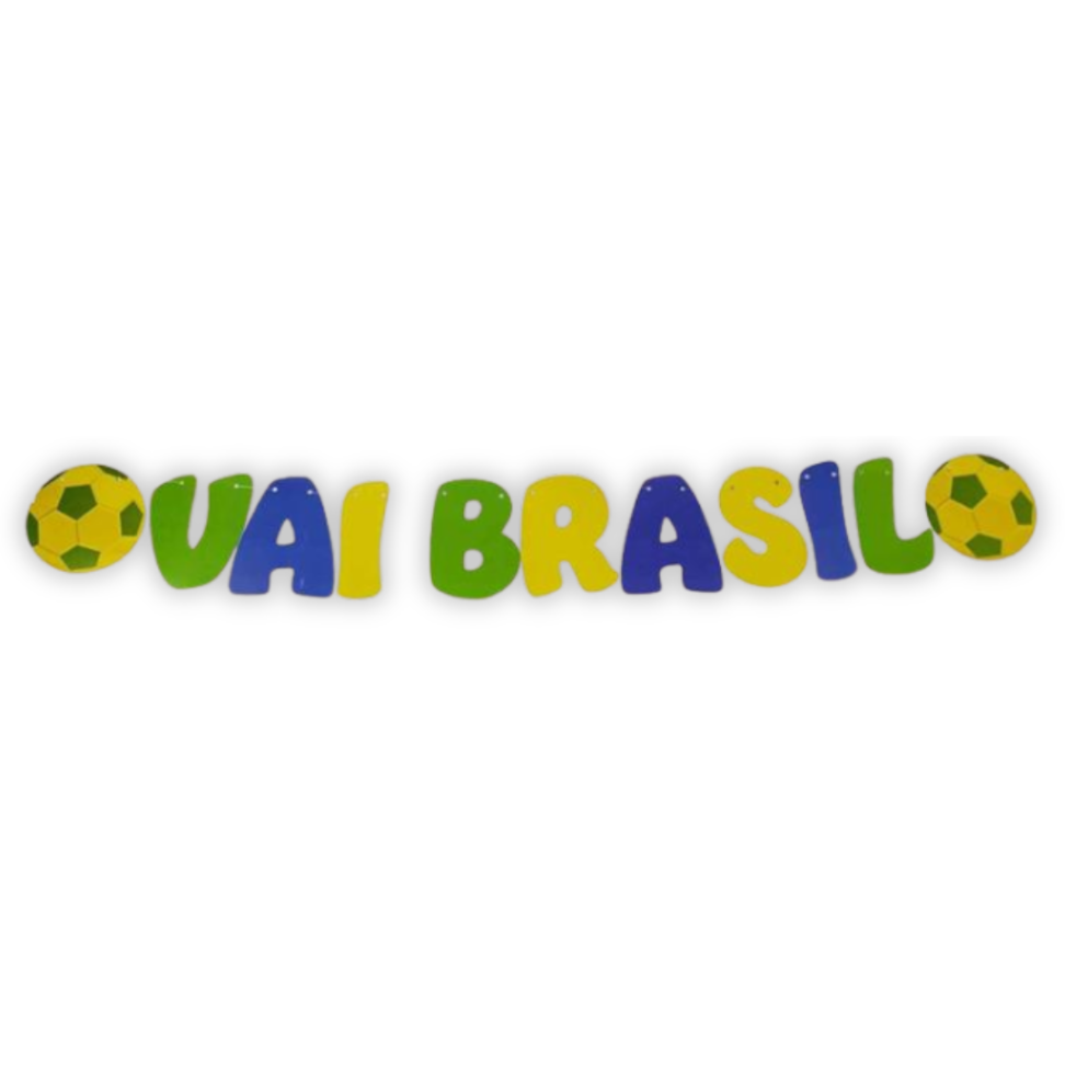 Letreiro Decorativo Vai Brasil Art Lille