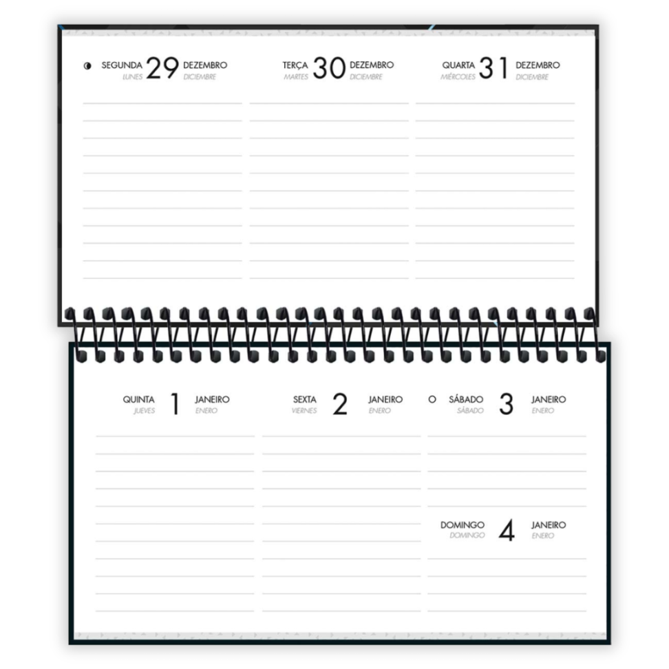 Agenda Executiva Espiral Semanal Horizontal Spot Neutra 2026 Tilibra - #3