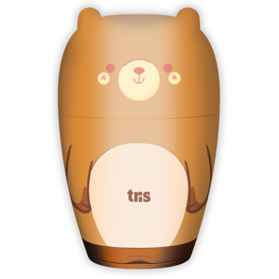 Apontador Duplo com Depósito e Borracha Ursinho Tris - #4