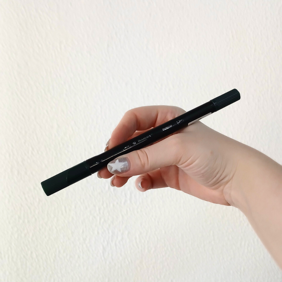 Caneta Hidrográfica Brush DualTip Preto Bismark - #3