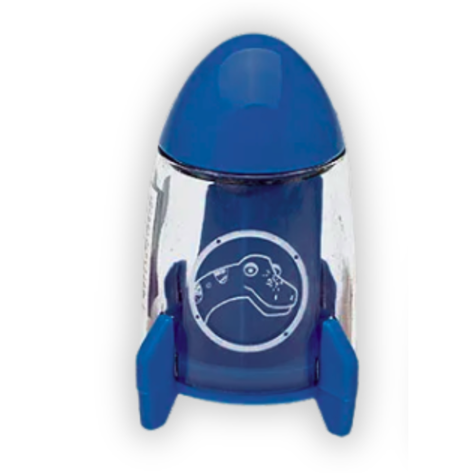 Apontador com Depósito e Borracha Foguete Dino Space Leo e Leo - #4