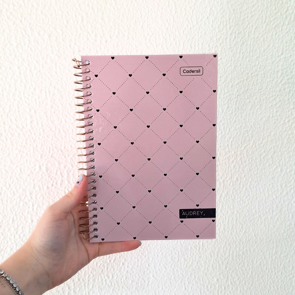 Caderno com Espiral Pequeno 1/4 Audrey Cadersil - #9
