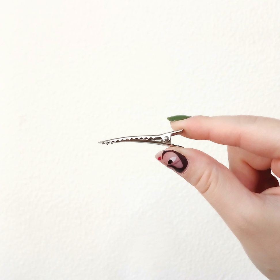 Presilha Bico de Pato Niquelada 10 Unidades Kit - #4