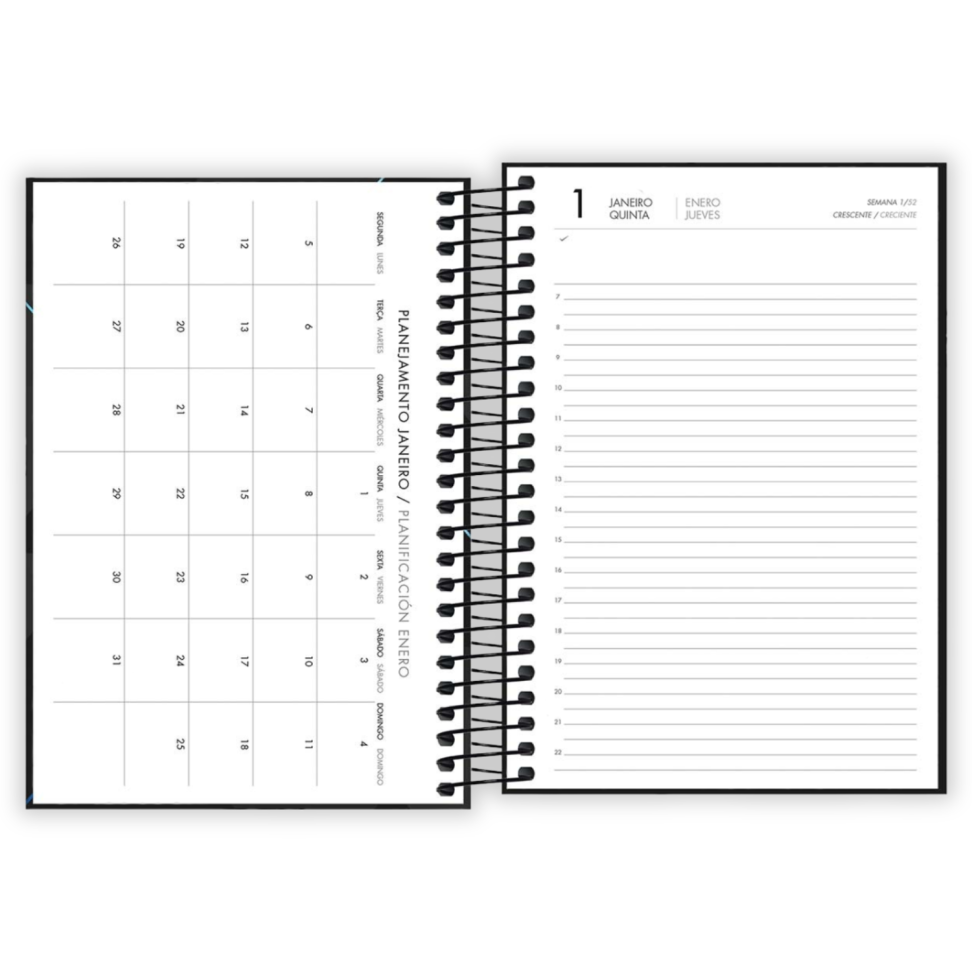 Agenda Executiva Espiral Diária Pequena Spot Neutra 2026 Tilibra - #5