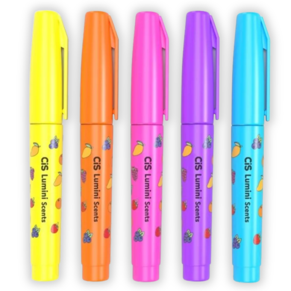Kit Mini Marca Texto 5 Cores Lumini Scents CiS - #2