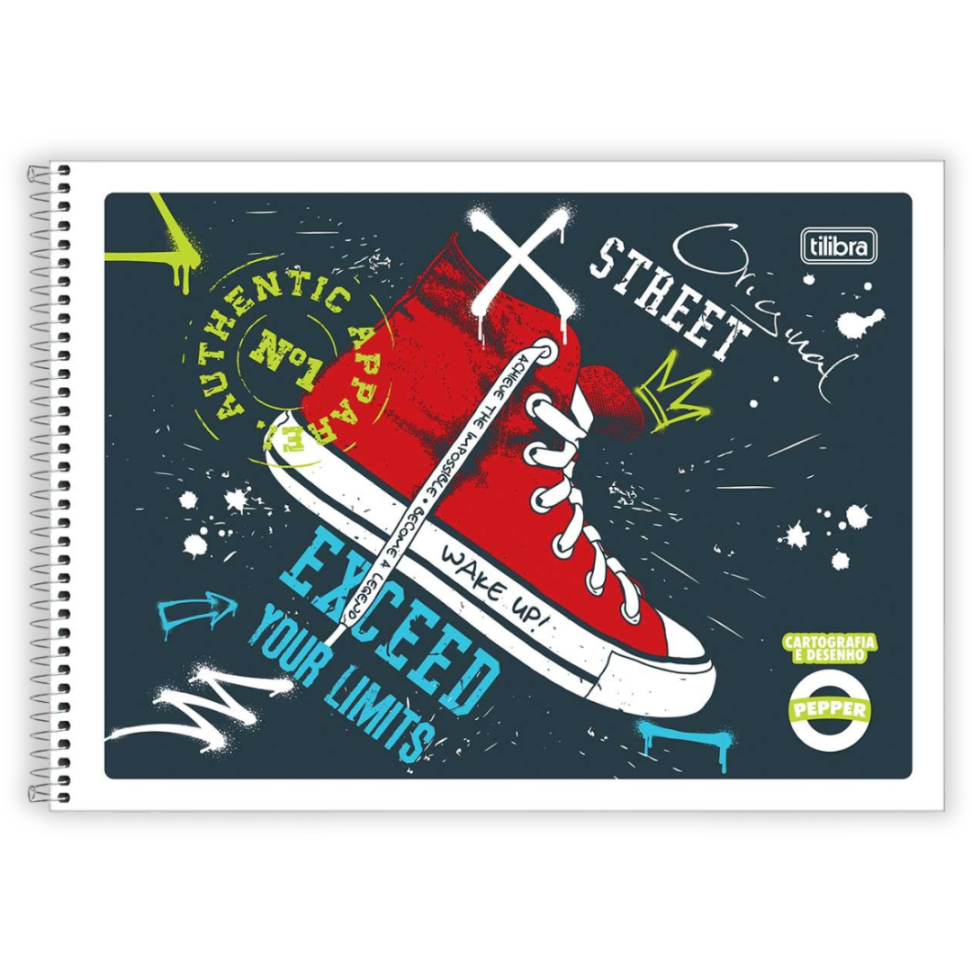 Caderno de Cartografia e Desenho Capa Flexível Pepper Tilibra - #1