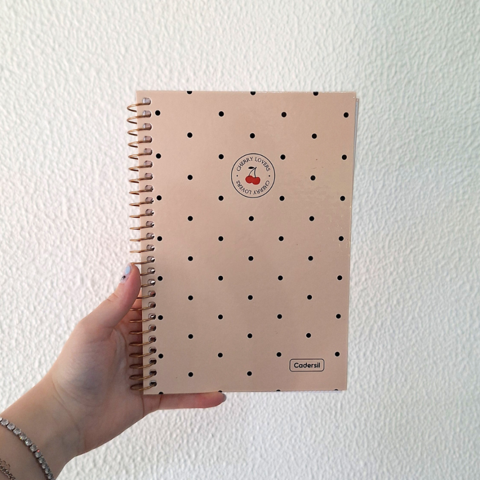 Caderno com Espiral Pequeno 1/4 Cherry Lovers Cadersil - #9