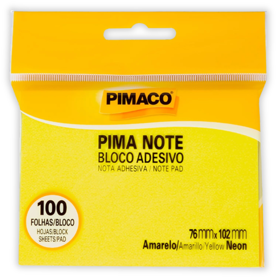Bloco Adesivo Pima Note 76mm x 102mm Neon Pimaco - #4