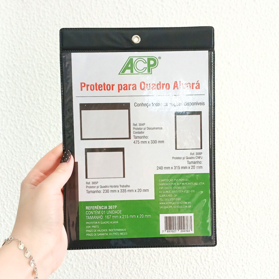 Protetor de Alvará Vertical 1/2 Ofício PVC ACP - #2