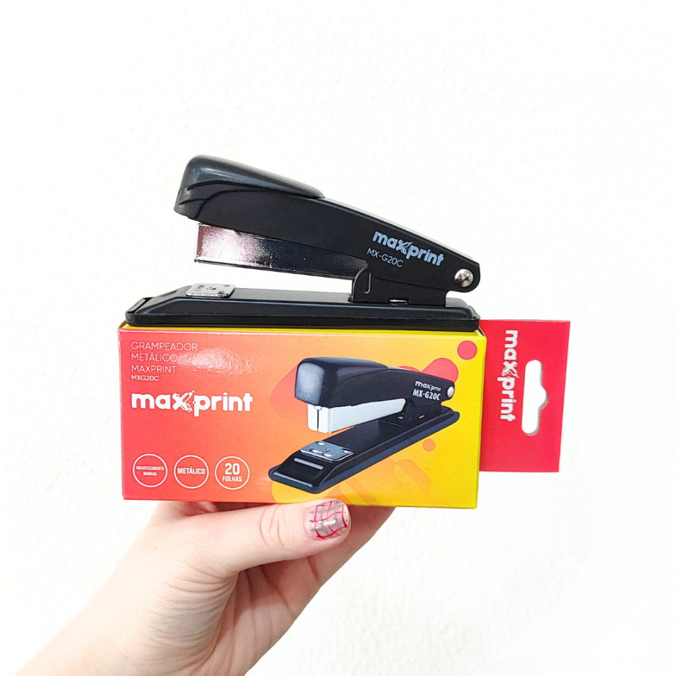 Grampeador 20 Folhas Metálico MX-G20C Maxprint - #4