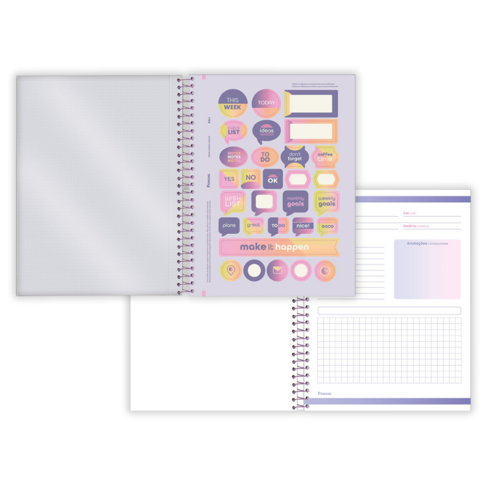 Caderno com Espiral Colegial Bali 10 Matérias Foroni - #4