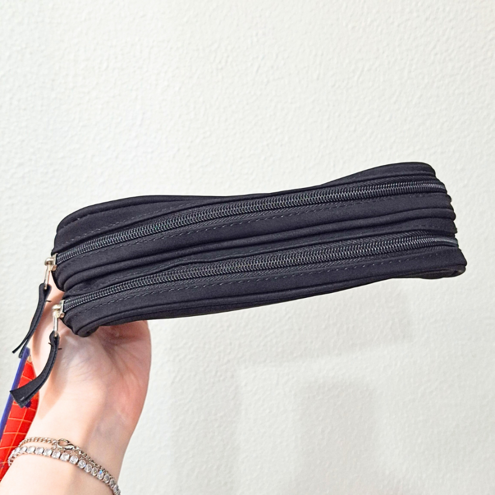 Estojo Duplo Camurça Preto Packn'Go - #3