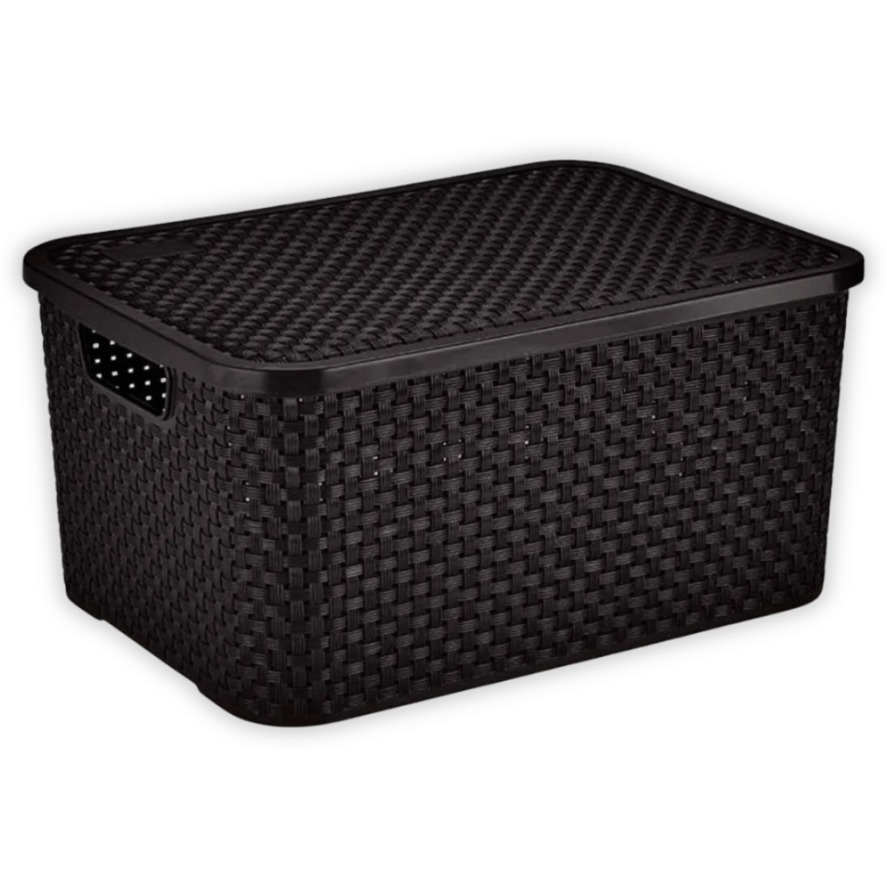 Caixa Organizadora Rattan Preto 16L Nitron