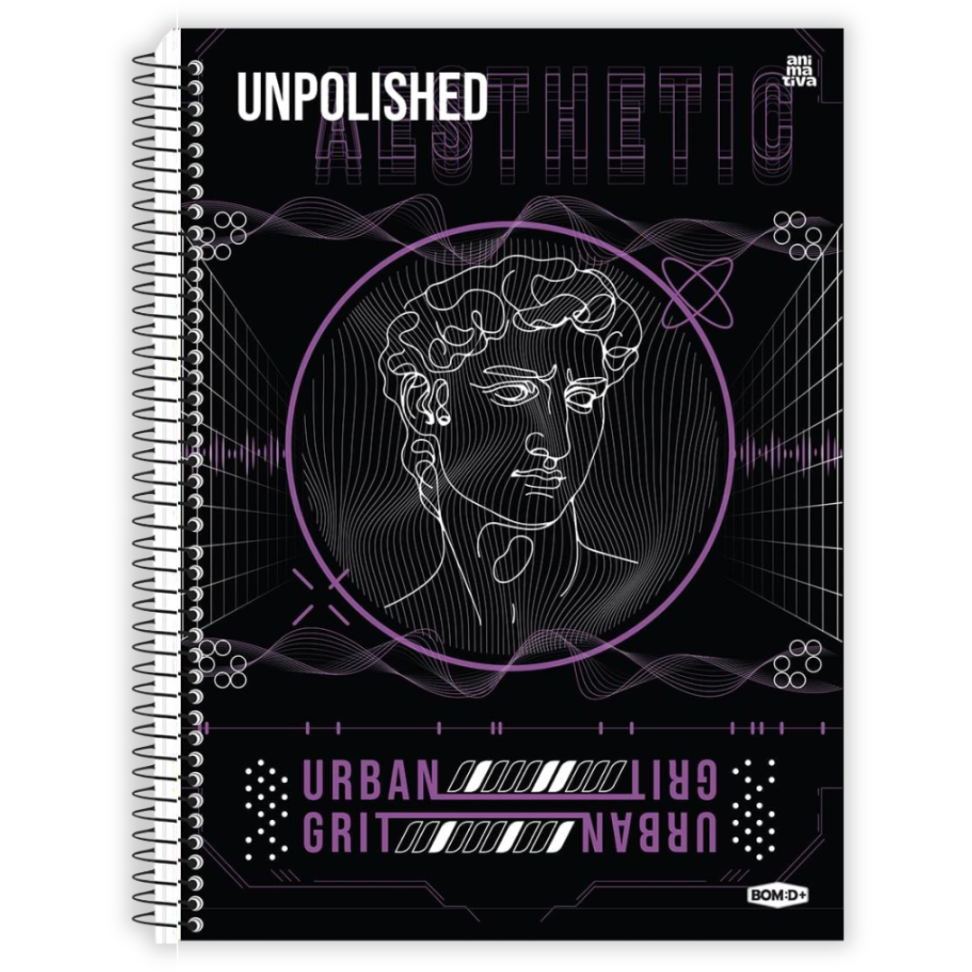 Caderno com Espiral Universitário Bom D+ Masculino 1 Matéria Animativa - #3