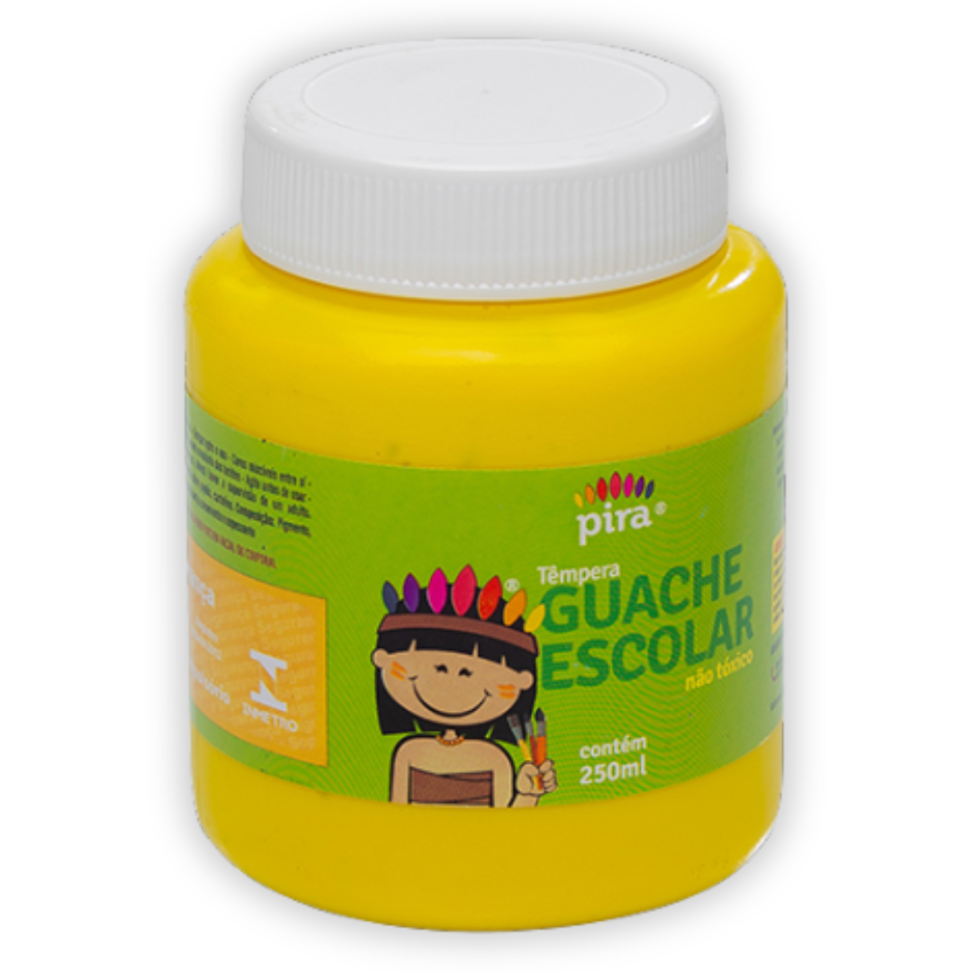 Tinta Têmpera Guache Escolar 250ml Pira - #10