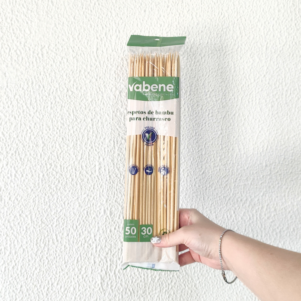 Espetos de Bambu para Churrasco 30cm 50 Unidades Vabene - #3
