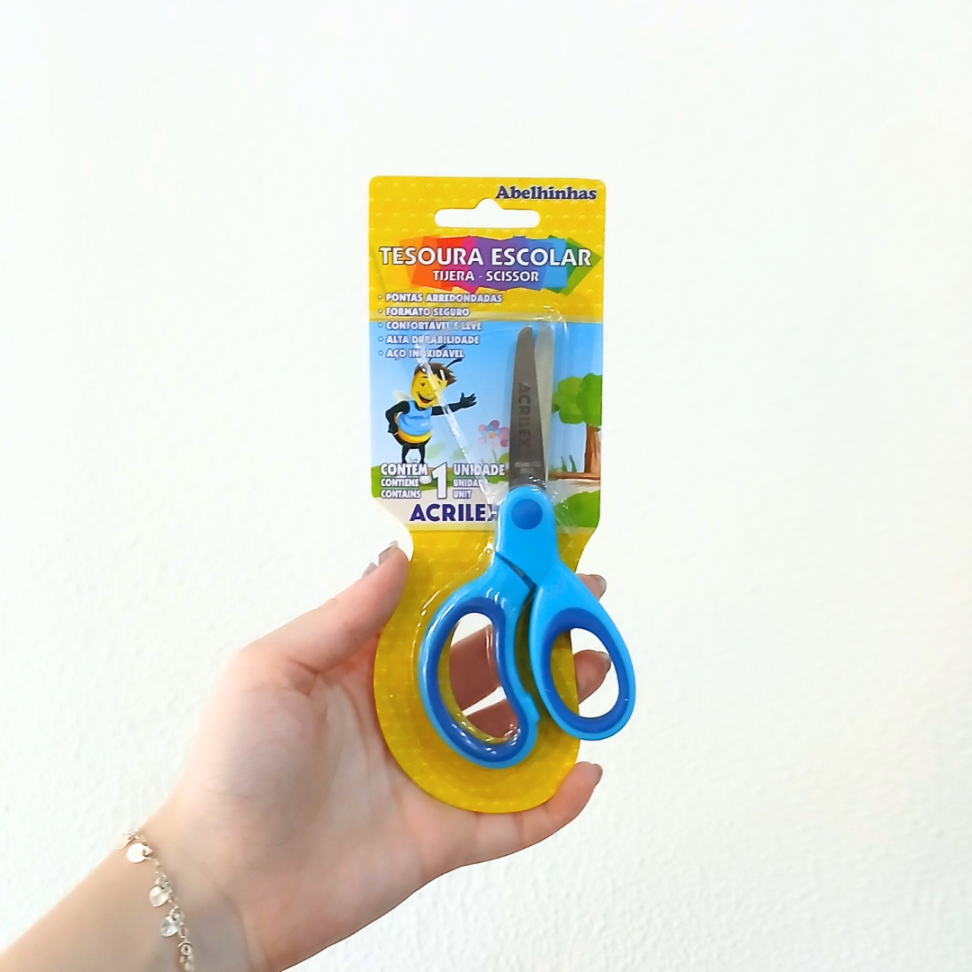 Tesoura Escolar Bicolor Acrilex - #5