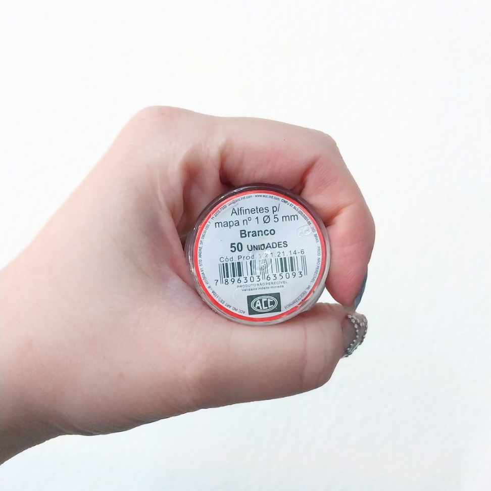 Alfinete para Mapa Tipo Bola Branco 5mm 50 Unidades ACC - #3