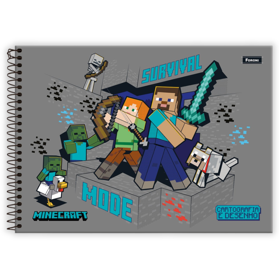 Caderno de Cartografia e Desenho Minecraft Foroni - #3