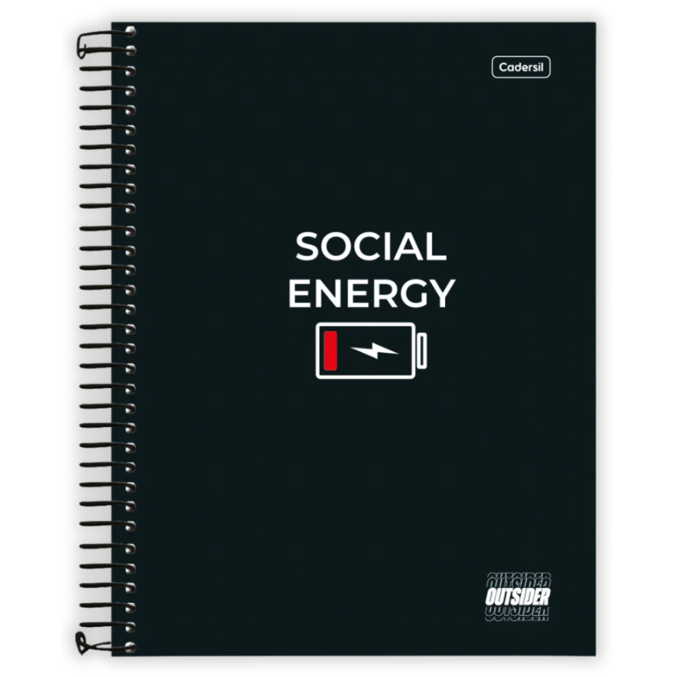 Caderno com Espiral Universitário Outsider 1 Matéria Cadersil - #2