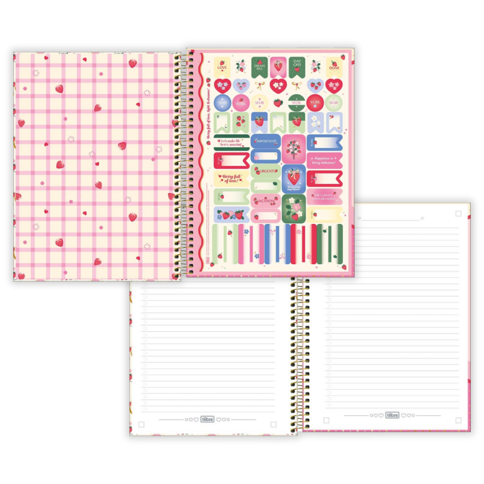 Caderno com Espiral Universitário 1 Matéria Be Berry Tilibra - #1