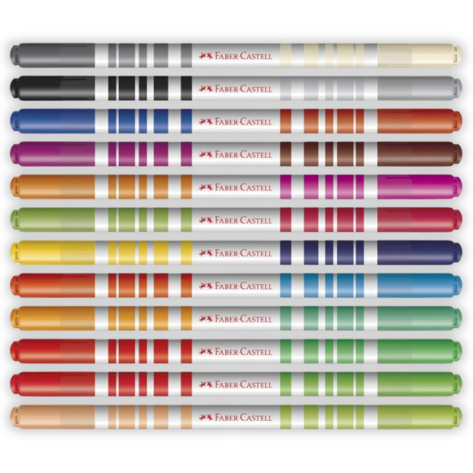 Canetinha Hidrográfica Bicolor 24 Cores Faber-Castell - #2