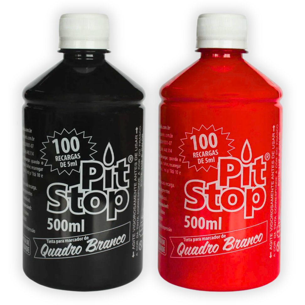 Tinta Refil para Marcador de Quadro Branco Pit Stop 500ml Brasinks