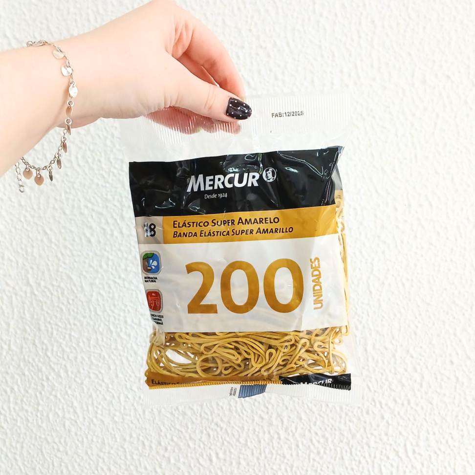 Atilhos Elásticos Amarelo Super 200 Unidades Mercur - #3