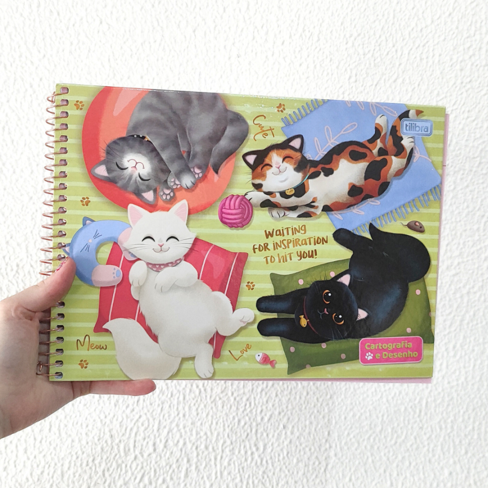 Caderno de Cartografia e Desenho Purrfect Cats Tilibra - #1