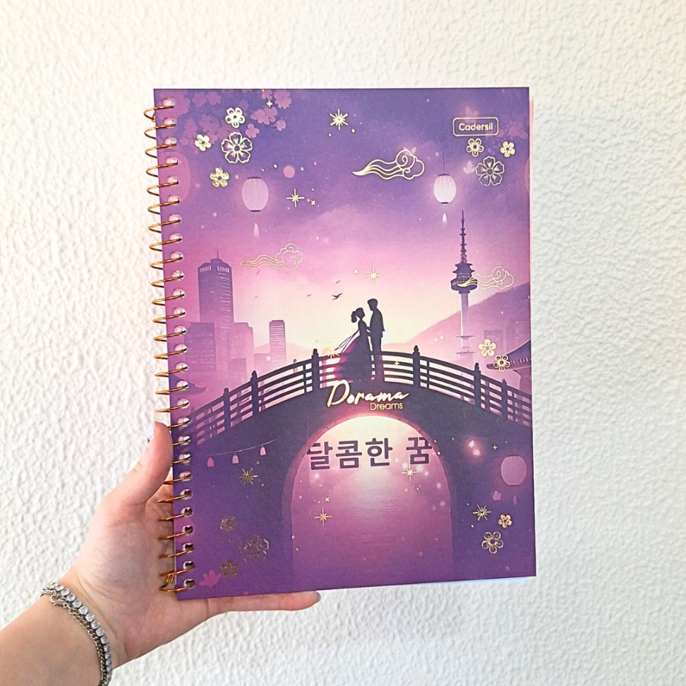 Caderno com Espiral Universitário Dorama Dreams Coração 1 Matéria Cadersil - #7