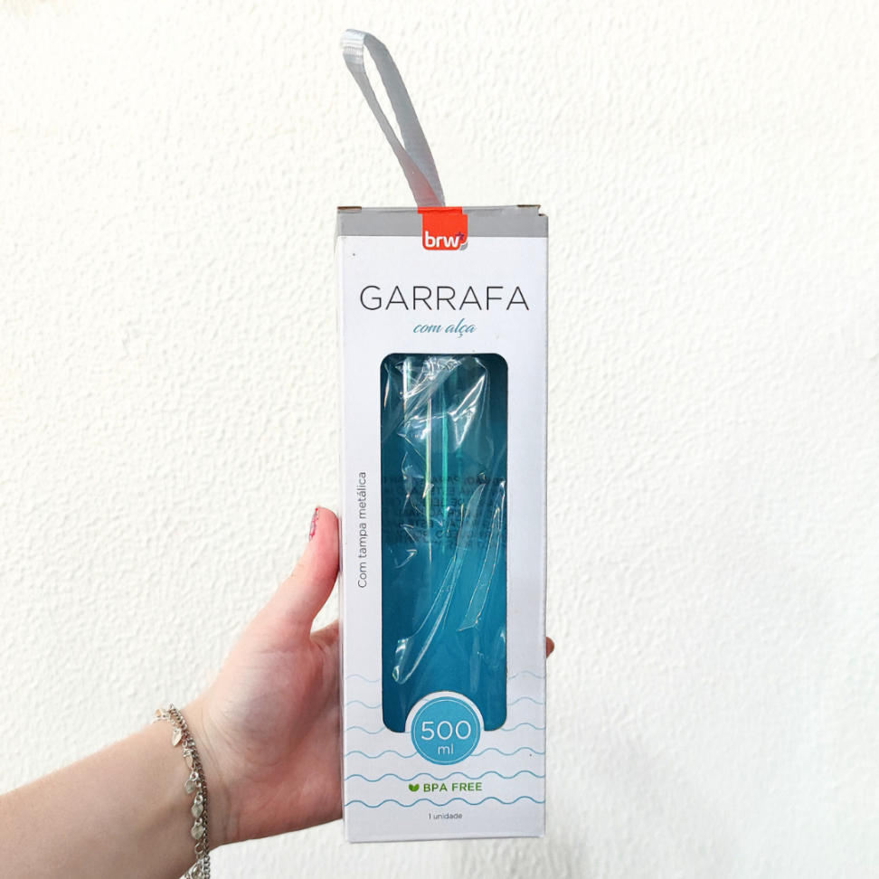 Garrafa Plástica com Alça Azul 500ml BRW - #1