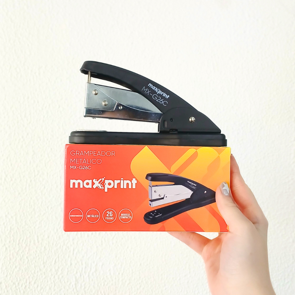 Grampeador 26 Folhas Metálico MX-G26C Maxprint - #4