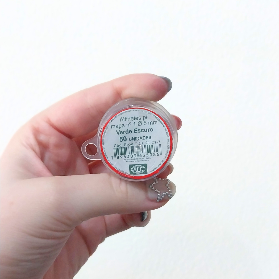 Alfinete para Mapa Tipo Bola Verde Escuro 5mm 50 Unidades ACC - #3