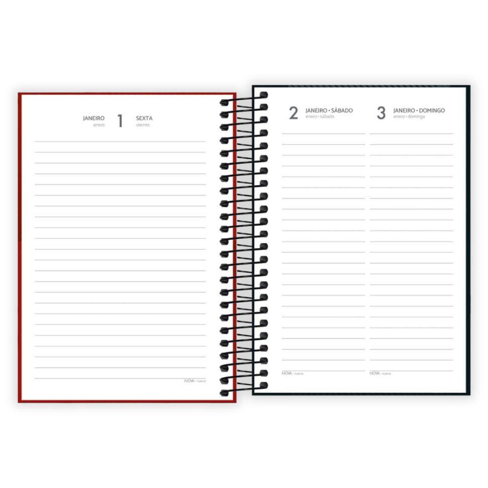 Agenda com Espiral Executiva Diária Pequena Zip B 2027 Tilibra - #6