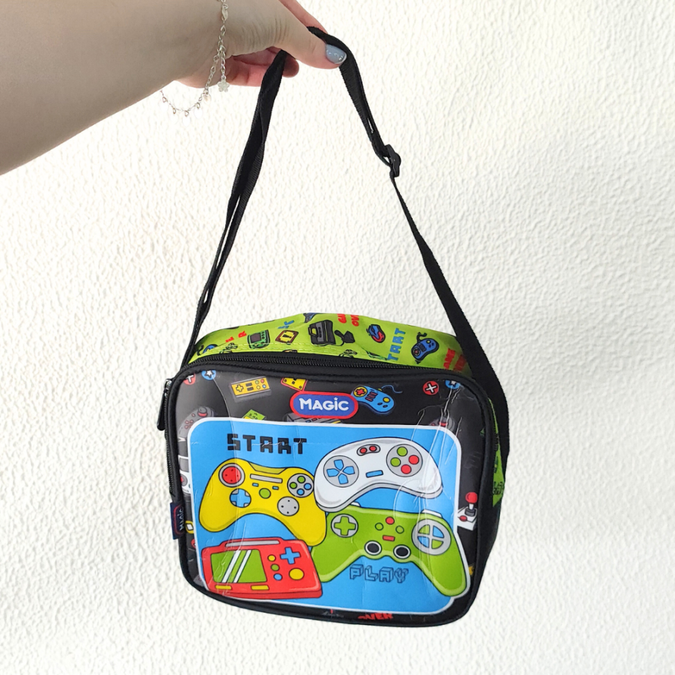 Kit Mochila de Rodas + Lancheira Térmica + Estojo Simples Game Over Magic - #1