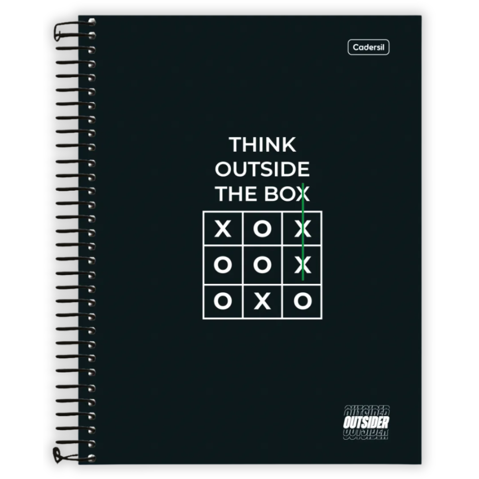 Caderno com Espiral Universitário Outsider 1 Matéria Cadersil - #4