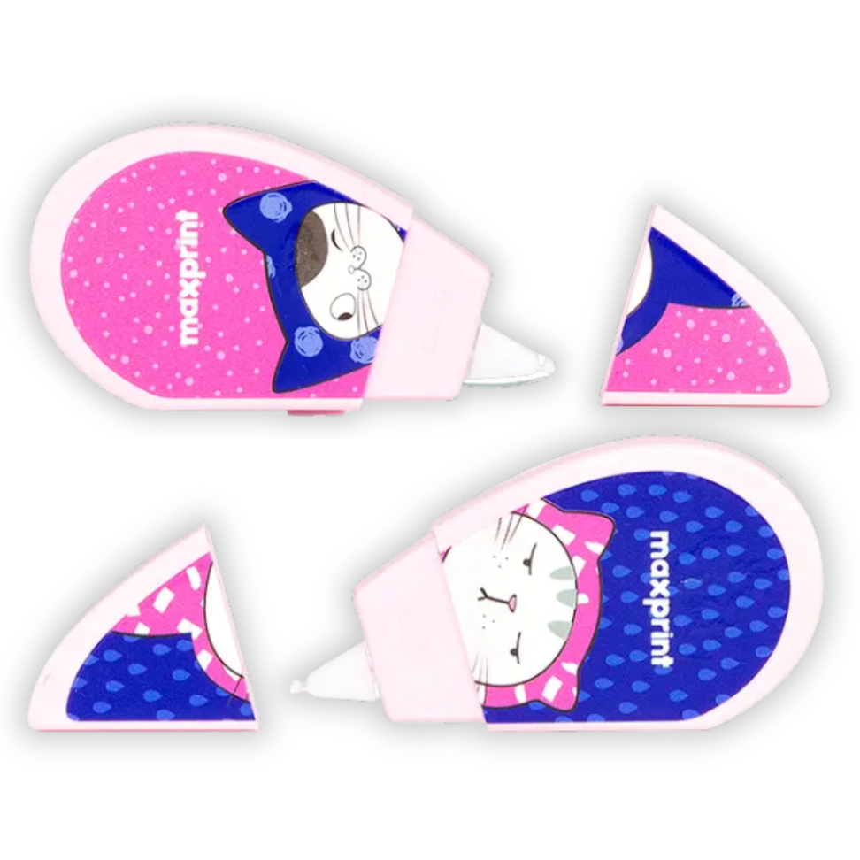 Fita Corretiva 2 em 1 Coração Gatinho 6m x 5mm Maxprint - #4