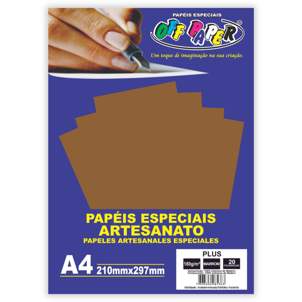 Bloco Papel Plus Especial para Artesanato A4 180g Off Paper - #1